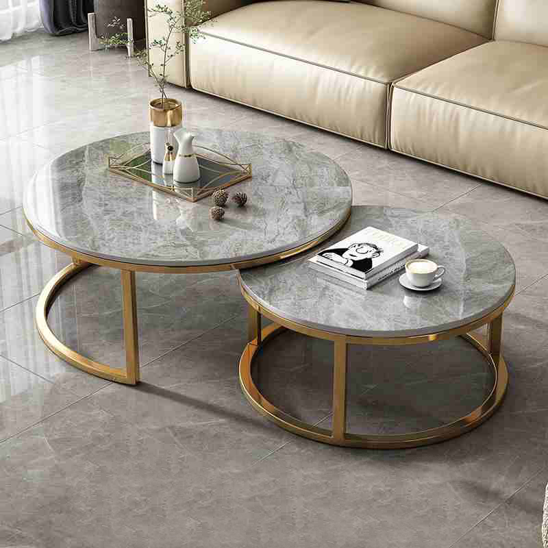 Commercial Kitchen Tables - İskandinav Lüks Mermer Üstlü Sehpa Modern