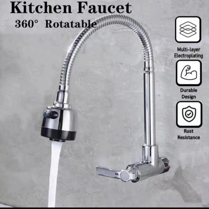 Commercial Kitchen Faucet - Mutfak Bataryası Tek Delikli Plastik Döner