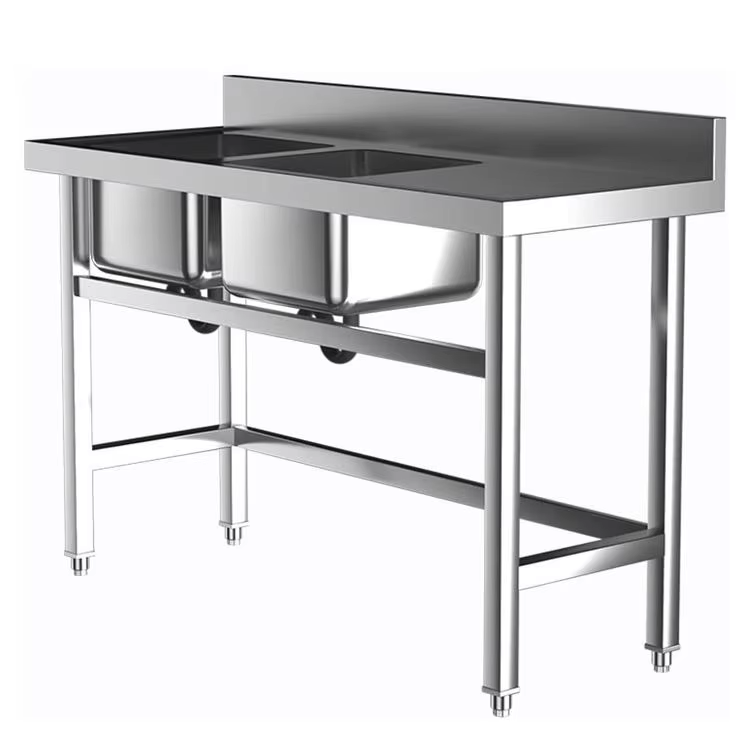 Commercial Kitchen Tables - Ticari Otel Mutfak Ekipmanları Çift Hazneli