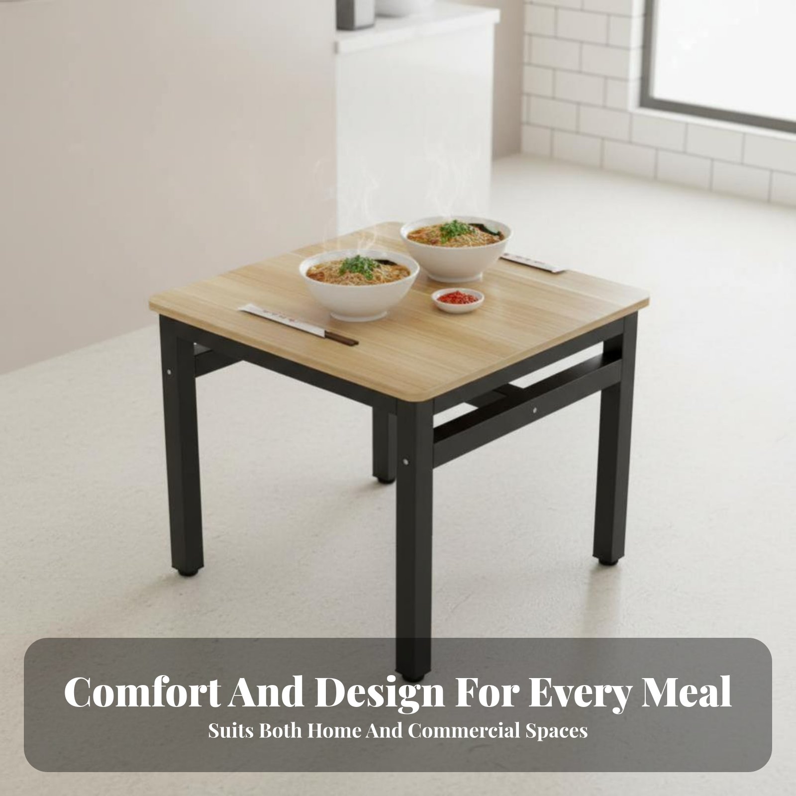 4 Sandalyeli Kare Masa Kolay T - Commercial Kitchen Tables incelemesi ve fiyatı