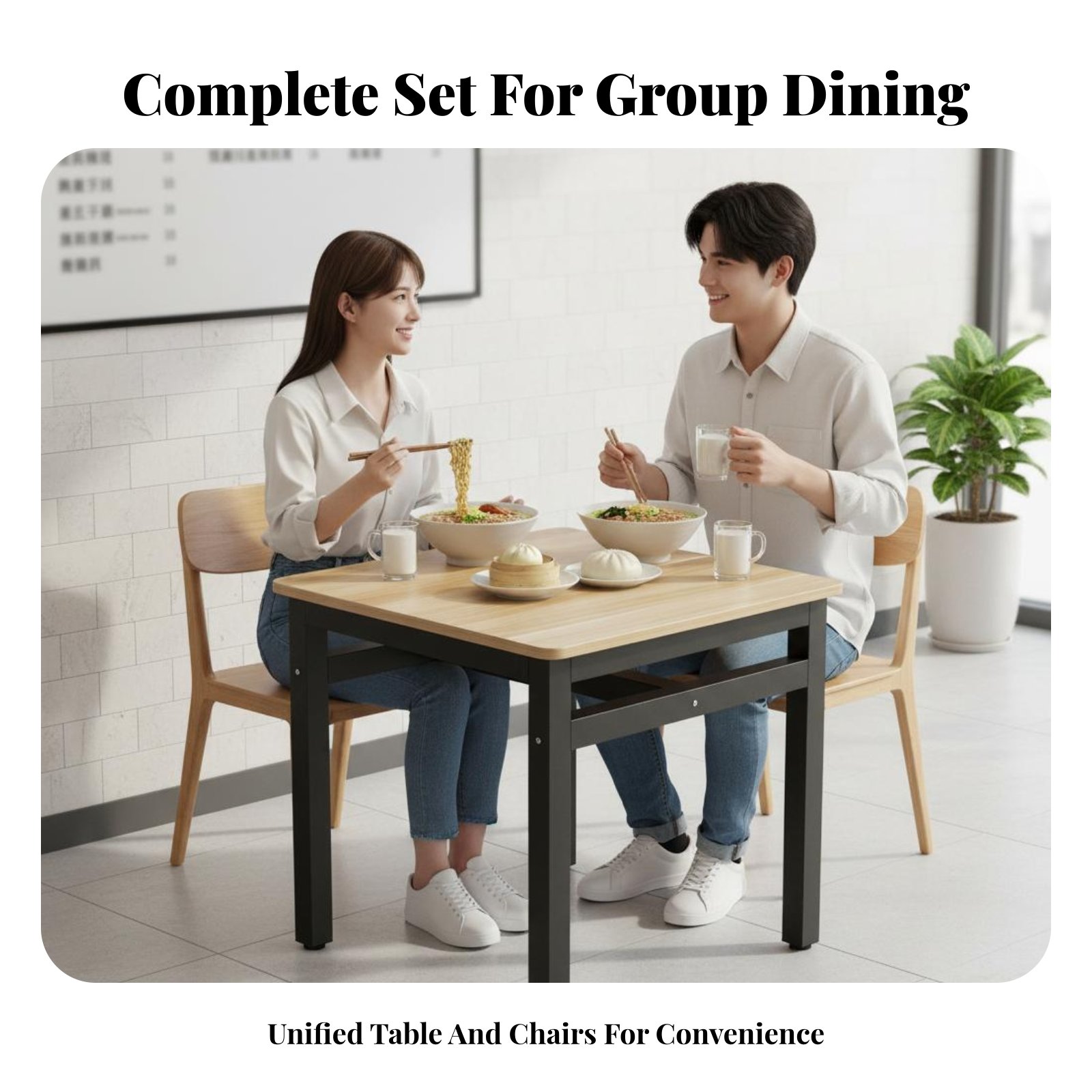 4 Sandalyeli Kare Masa Kolay T - Commercial Kitchen Tables incelemesi ve fiyatı