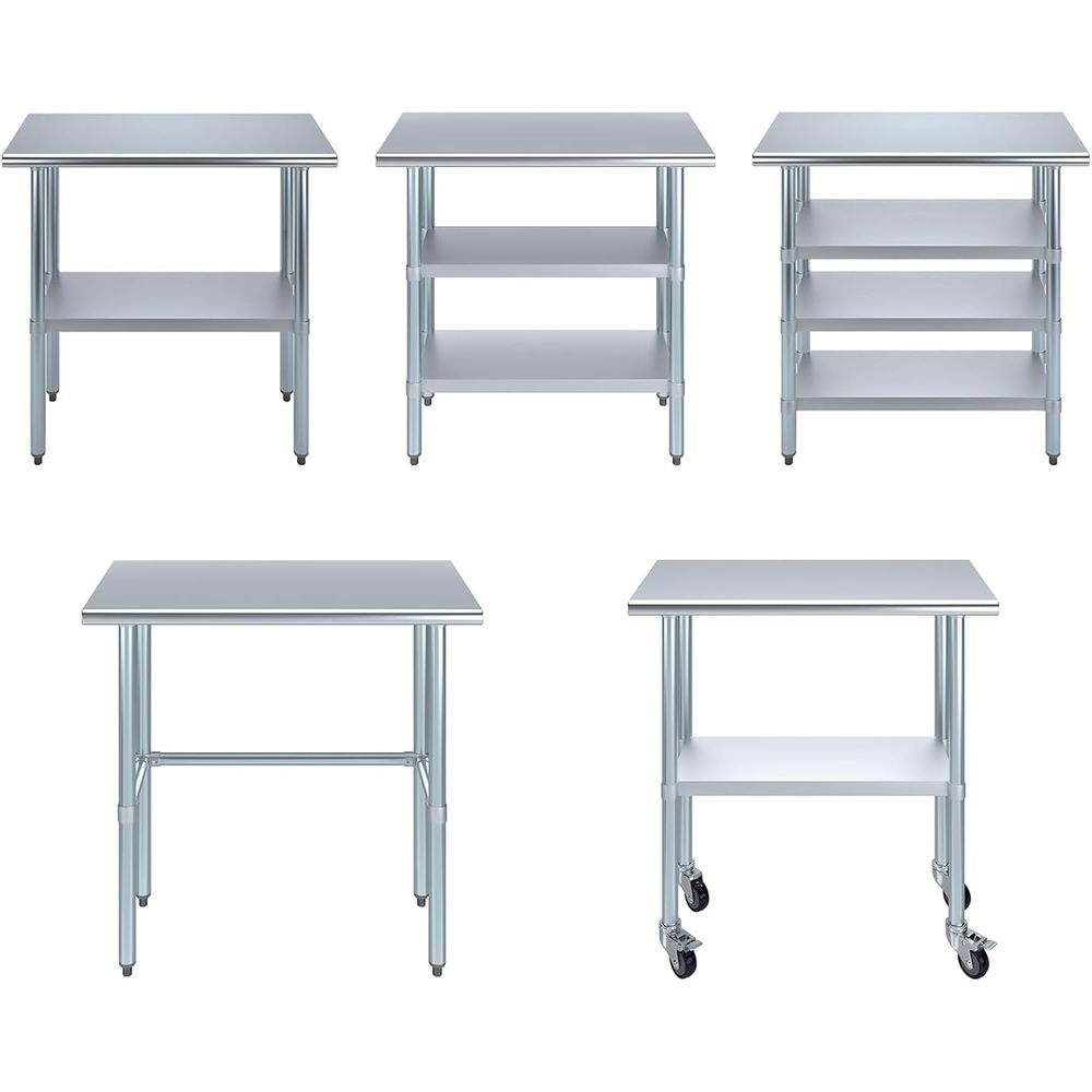 Paslanmaz Çelik Masa + Tekerle - Commercial Kitchen Tables incelemesi ve fiyatı